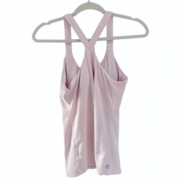 Athleta Light Pink Cross Back Tank with Built-In Bra - Size Medium! 🌸 - Picture 2 of 3